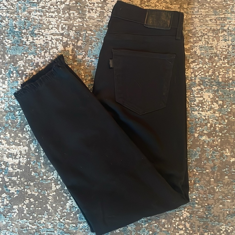 Levi’s Premium Women’s 724 High Rise Straight Crop Black Denim Jeans Siz… - Picture 11 of 14